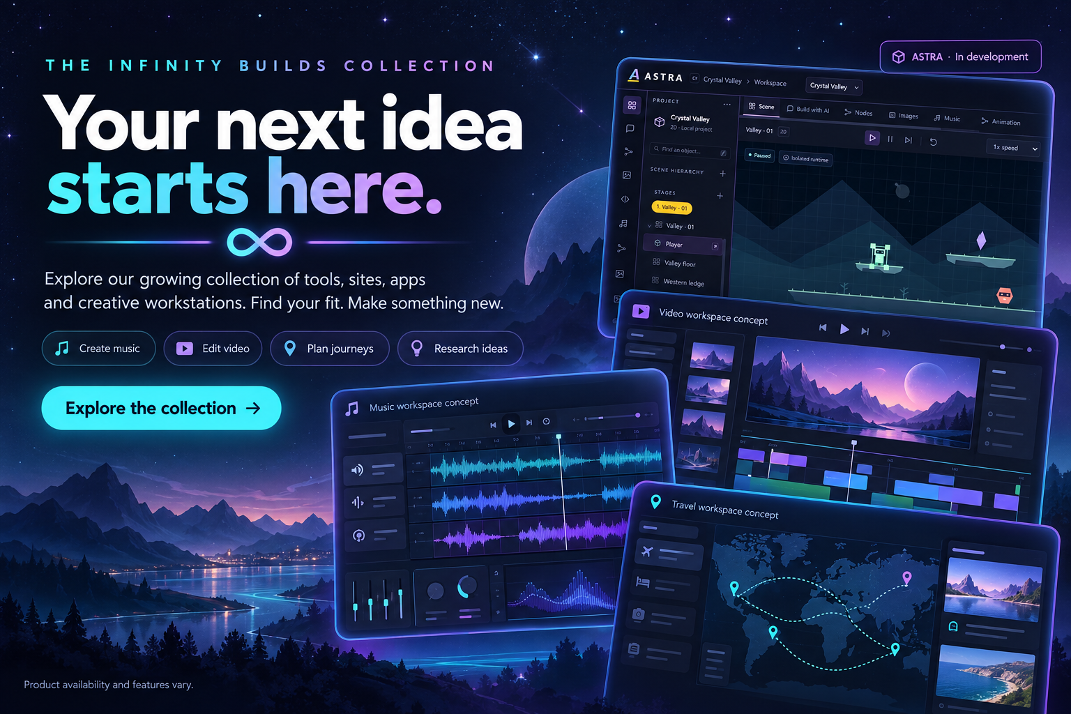 Your next idea starts here. Explore our growing collection of tools, sites, apps and creative workstations. Product availability and features vary.